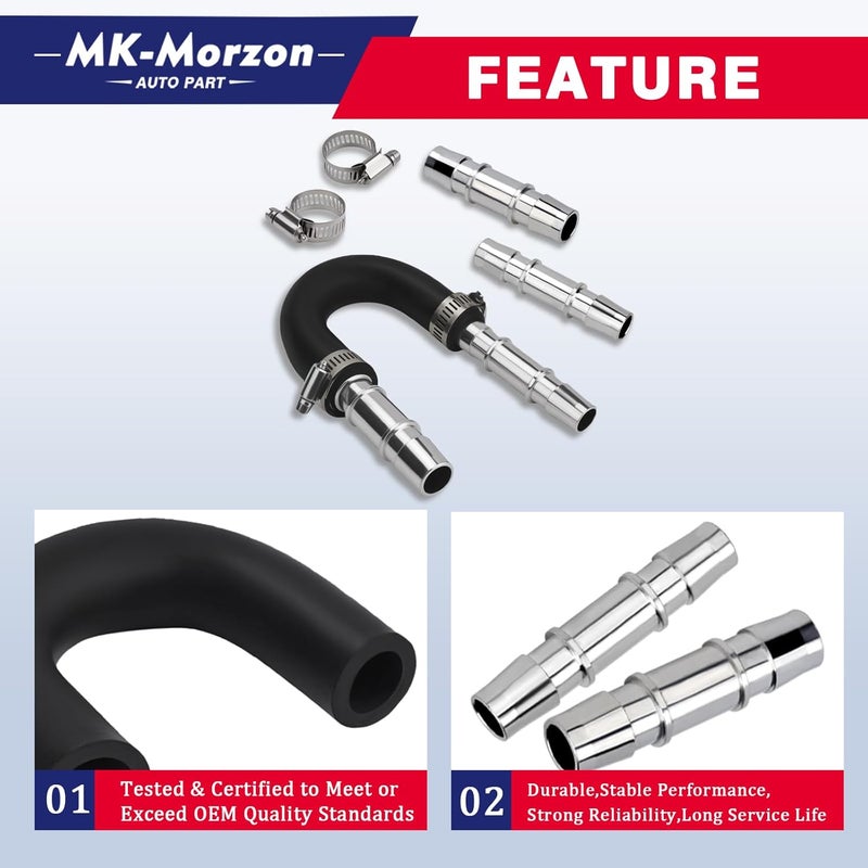 MK-Morzon 626-001 Engine Heater Core Bypass Kit With 5/8" 3/4" Hose Fit for Most Common Heater Hoses - Image 4